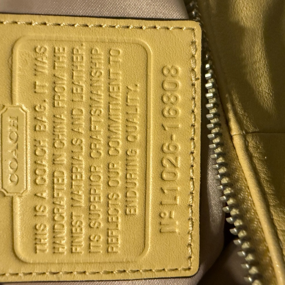 Coach Buttercup Yellow Leather Shoulder Bag - Picture 11 of 14